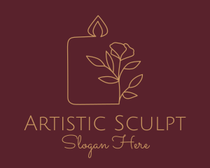 Floral Candle  Decor  logo design