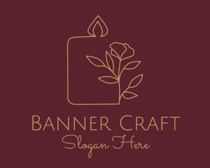 Floral Candle  Decor  logo design