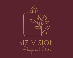 Floral Candle  Decor  logo design