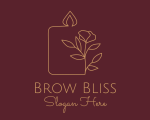 Floral Candle  Decor  logo design