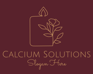 Floral Candle  Decor  logo design