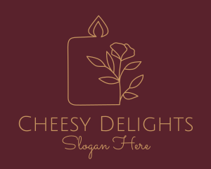 Floral Candle  Decor  logo design