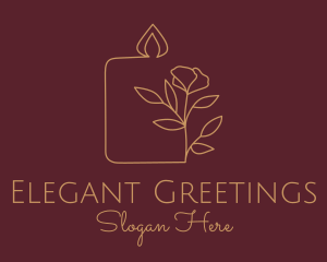 Floral Candle  Decor  logo design