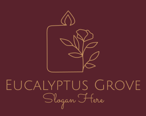 Floral Candle  Decor  logo design