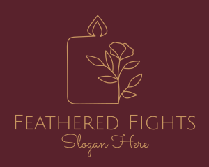 Floral Candle  Decor  logo design