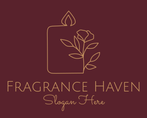 Floral Candle  Decor  logo design