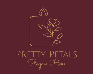 Floral Candle  Decor  logo design