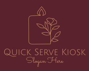 Floral Candle  Decor  logo design