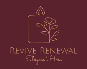 Floral Candle  Decor  logo design