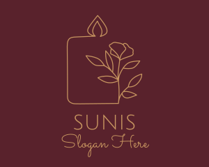 Floral Candle  Decor  logo design