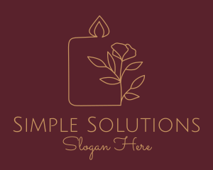 Floral Candle  Decor  logo design