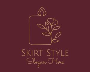 Floral Candle  Decor  logo design