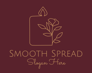 Floral Candle  Decor  logo design