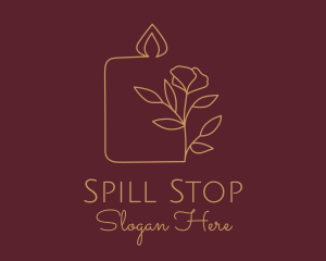 Floral Candle  Decor  logo design