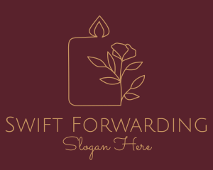 Floral Candle  Decor  logo design