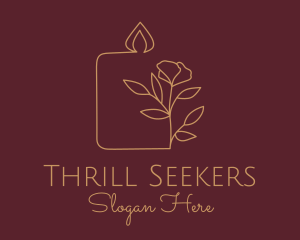 Floral Candle  Decor  logo design