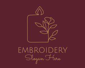 Floral Candle  Decor  logo design