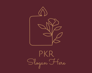 Floral Candle  Decor  logo design