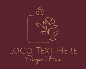 Decoration - Floral Candle  Decor logo design