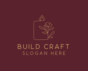 Floral Candle  Decor  logo design