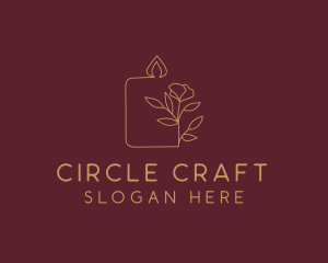 Floral Candle  Decor  logo design