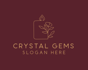 Floral Candle  Decor  logo design