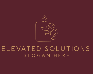 Floral Candle  Decor  logo design