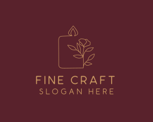 Floral Candle  Decor  logo design