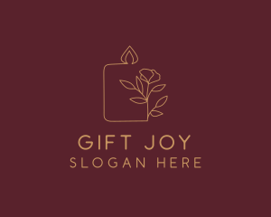 Floral Candle  Decor  logo design