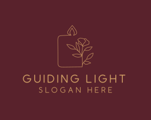 Floral Candle  Decor  logo design