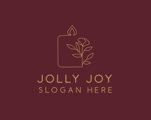 Floral Candle  Decor  logo design