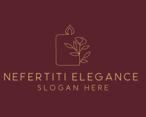 Floral Candle  Decor  logo design