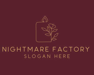 Floral Candle  Decor  logo design