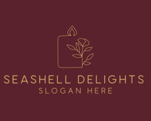 Floral Candle  Decor  logo design