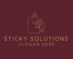 Floral Candle  Decor  logo design