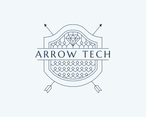 Diamond Archer Shield logo design