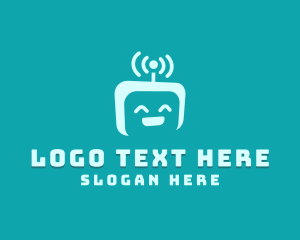App - Robot Tech Smile logo design