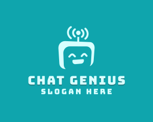 Chatbot - Robot Tech Smile logo design