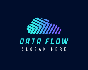 Cloud Data Storage logo design