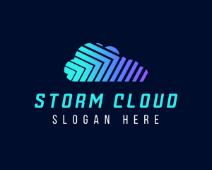 Cloud Data Storage logo design