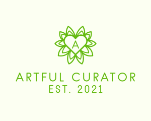 Nature Flower Heart logo design