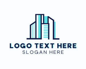 Tower - Urban City Construction logo design