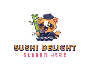 Panda Sushi Restaurant logo design