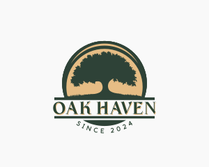 Eco Garden Oak Tree logo design