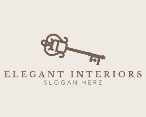 Elegant Lock Key logo design