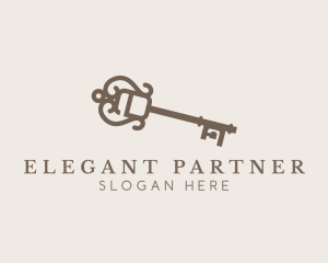 Elegant Lock Key logo design