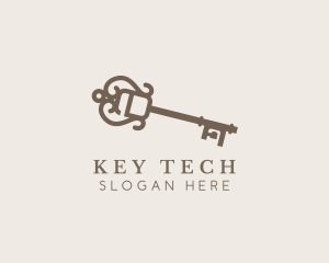 Elegant Lock Key logo design