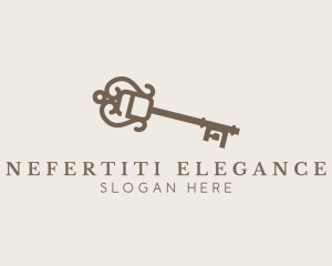 Elegant Lock Key logo design