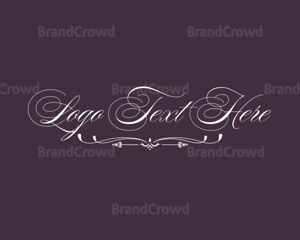 Cursive Medieval Handwriting Logo