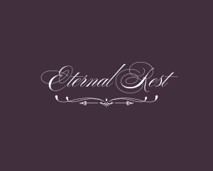 Funeral Home - Cursive Medieval Handwriting logo design